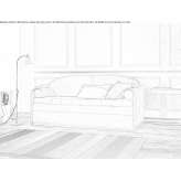 3-osobowa rozkładana sofa z tkaniny Flitwick