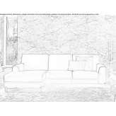 Sectional fabric sofa with a chaise longue Baulon