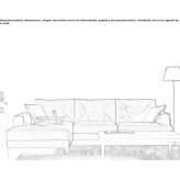 Sofa materiałowa segmentowa z szezlongiem Binetto