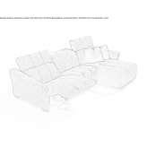 Sectional fabric sofa bed Pysznica