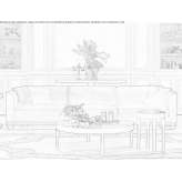 Sofa materiałowa 3-osobowa Opijnen