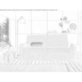 3-seater fabric sofa bed Flitwick