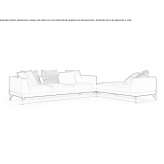 Narożna i modułowa sofa materiałowa Uvarovka