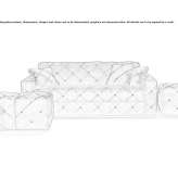 Materiałowa rozkładana sofa ze zdejmowanym pokrowcem Palaia