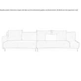 4-seater sectional sofa with integrated magazine rack Caslav