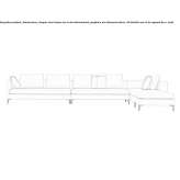 Sofa segmentowa 5-osobowa z szezlongiem Aielli