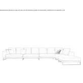 Segmentowa sofa materiałowa Gudar