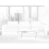 Leather 3-seater sofa Wiek