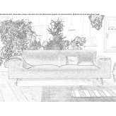 Sofa materiałowa 3-osobowa Gallifa