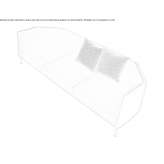 Sofa materiałowa 3-osobowa Monnaie