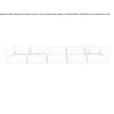 Segmentowa sofa materiałowa Osteel