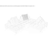 Corner, quilted leather sectional sofa Verbier