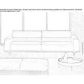 Leather 3-seater sofa Budesti