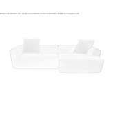 Fabric sofa with chaise longue Campione