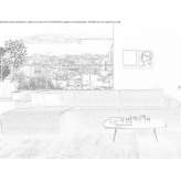 Sofa materiałowa segmentowa z szezlongiem Nanchoc