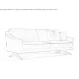 Leather sofa with removable cover Konary