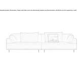 Sofa segmentowa 3-osobowa Areso