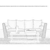 3-seater fabric sofa Podvirne