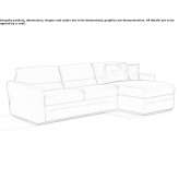 Segmentowa rozkładana sofa materiałowa Zhukov