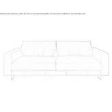 3-seater nabuk sofa Dudzele