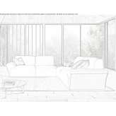 Leather sectional sofa with coffee table Sinekli