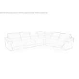 Leather sectional sofa with footstool Viesite