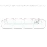 Sectional fabric sofa Osteel