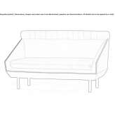 Fabric sofa with high backrest Barsesti