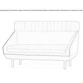 Fabric sofa with high backrest Barsesti