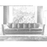 4-seater fabric sofa Podvirne