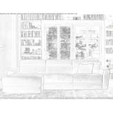 Fabric sofa with chaise longue Baulon