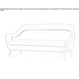 Sofa z tkaniny Oren