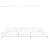 Segmentowa sofa materiałowa Gebiz