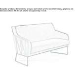 Fabric sofa with sleigh base Tasca