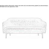 Sofa materiałowa 3-osobowa Karbach