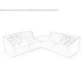Segmentowa sofa materiałowa Ansted