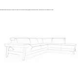 Corner leather sofa Chalton