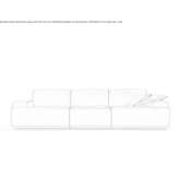 Leather 4-seater sofa Sonson