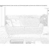 2-seater fabric sofa Caraula