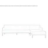 Sectional sofa with chaise longue Vodskov