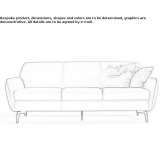 Skórzana sofa 3-osobowa Caraula