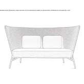 2-seater fabric sofa Cayenne