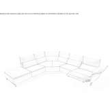 Corner leather sofa Manasia