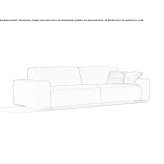 3-seater fabric sofa bed with removable cover Samsat