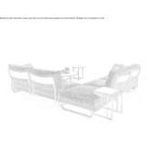 Narożna modułowa sofa materiałowa Mulsen