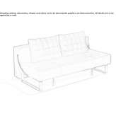 Fabric fold-out sofa with removable cover Samsat