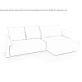 Modułowa sofa materiałowa segmentowa z szezlongiem Oviedo