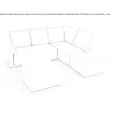 Modular sectional sofa made of fabric Oviedo