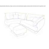 Modular sectional sofa made of fabric Envermeu