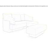 Modular 3-seater fabric sofa with a chaise longue Maricao